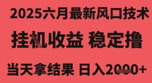 2025六月最新风口技术,无人挂G撸礼物,长期稳定 一个小时收益2k+,小白当天拿结果【揭秘】-升阶有道