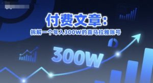 付费文章：拆解一个年入300W的喜马拉雅账号-升阶有道