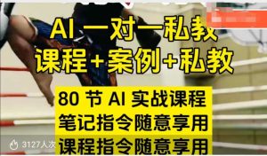 AI指令实战课,课程+案例,80节AI实战课程,笔记指令随意享用,课程指令随意享用(更新7月)-升阶有道