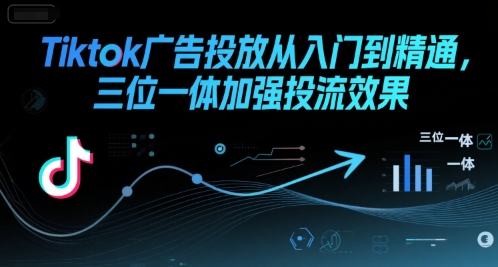 Tiktok广告投放从入门到精通，三位一体加强投流效果-升阶有道