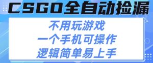 CSGO自动捡漏项目,最新独家玩法,不用挂G不用玩游戏,一个手机即可操作,新手小白轻松月入1W+【揭秘】-升阶有道
