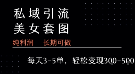 私域卖套图每天3-5单   每单利润99-2张+-升阶有道