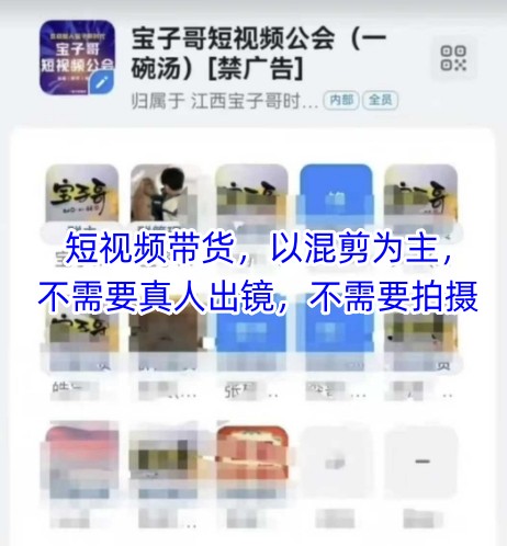 宝子哥头部团队短视频带货，以混剪为主，不需要真人出镜，不需要拍摄【更新8月】-升阶有道