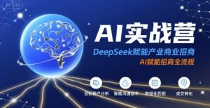 AI实战营：DeepSeek赋能产业商业招商，AI赋能招商全流程-升阶有道