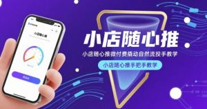 小店随心推微付费撬动自然流投手教学,小店随心推手把手教学-升阶有道