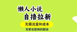 懒人小说自撸拉新,无需流量,一个账号一条作品就可以打爆收益,在家也能轻松做的副业【揭秘】-升阶有道