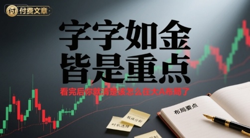 付费文章：字字如金 皆是重点， 看完后 你就清楚该怎么在大A布局了-升阶有道