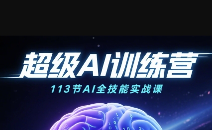 超级AI视频：绘画、带货、职场全场景113节通关课，解锁AI无限可能，开启精彩AI之旅-升阶有道