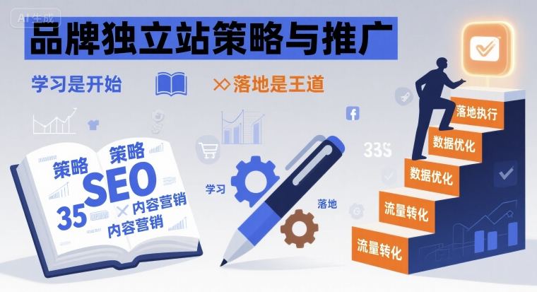 品牌独立站策略与推广，学习是开始，落地是王道-升阶有道