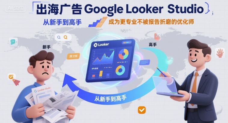 出海广告Google Looker Studio从新手到高手，成为更专业不被报告折磨的优化师-升阶有道