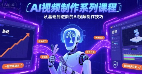 AI视频制作系列课程，从基础到进阶的AI视频制作技巧全涵盖-升阶有道