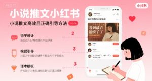 小说推文小红书高转化引导方法实操课,小说推文高效且正确引导方法-升阶有道