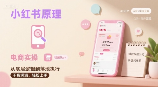 小红书原理以及详细实操流程，小红书电商教程-升阶有道