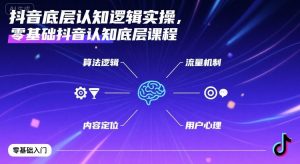 抖音底层认知逻辑实操,零基础抖音认知底层课程-升阶有道