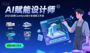 AI赋能设计师, 2025全新comfyui设计全流程工作流 ,室内-建筑-景观-美术,零基础直接上手-升阶有道