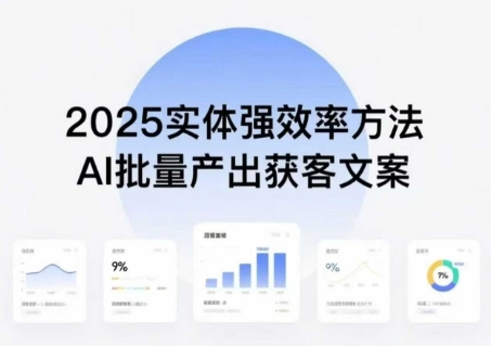 实体强效率方法：AI批量产出获客文案，2025年普通人拥抱AI，实现实体创收-升阶有道