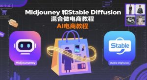 Midjourney和Stable Diffusion混合做电商教程-ai电商教程-升阶有道