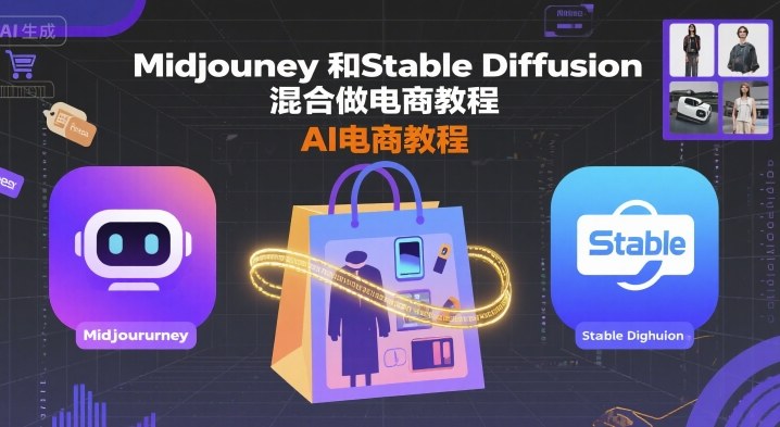 Midjourney和Stable Diffusion混合做电商教程-ai电商教程-升阶有道