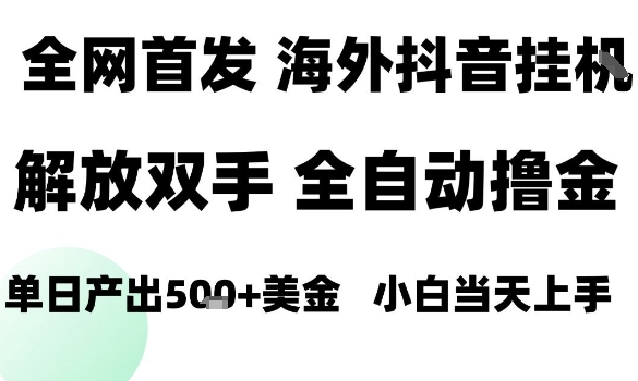 海外抖音无人直播，单日产出1.5k+，长期稳定，新手可玩，无脑操作【揭秘】-升阶有道