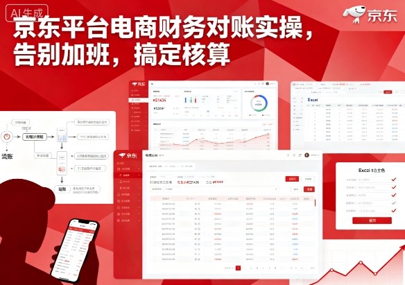 京东平台电商财务对账实操，告别加班，搞定核算-升阶有道