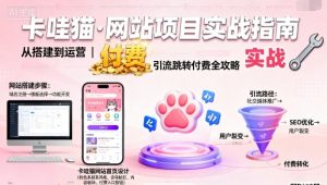 卡哇猫·网站项目,网站搭建与运营以及引流跳转付费-升阶有道