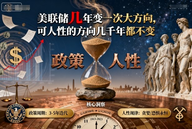 付费文章：美联储几年变一次大方向，可人性的方向几千年都不变-升阶有道