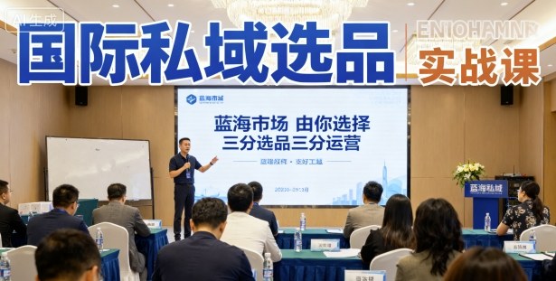 国际私域选品实战课，蓝海市场由你选择，七分选品三分运营-升阶有道