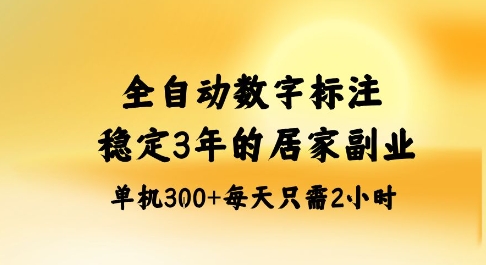 全自动数字标注，稳定3年的蓝海项目，居家也能矩阵开干的副业，单机日入3张+【揭秘】-升阶有道