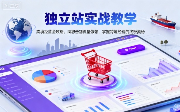 独立站实战教学，跨境经营全攻略，助您告别流量依赖，掌握跨境经营的终极奥-升阶有道