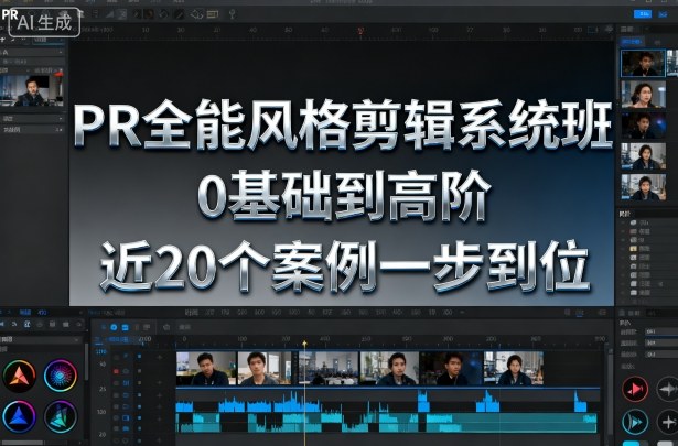 PR全能风格剪辑系统班，0基础到高阶，近20个案例一步到位-升阶有道