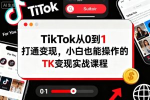 TikTok从0到1打通变现,小白也能操作的TK变现实战课程-升阶有道