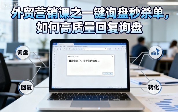 外贸营销课之一键询盘秒杀单，如何高质量回复询盘-升阶有道