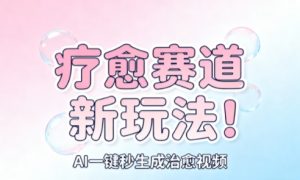 AI+疗愈+一键生成,一分钟一条素材,每天想要多少素材就多少素材,矩阵做,月入1W-升阶有道