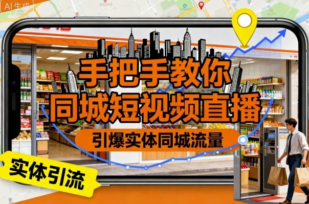 手把手教你同城短视频直播，引爆实体同城流量-升阶有道