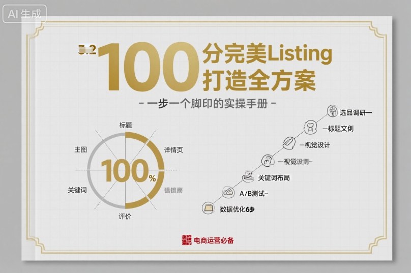 100分完美Listing打造全方案，想要完美listing必须是需要一步一个脚印的-升阶有道