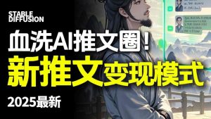 最新AI动态电影漫画小说推文,全流程实操教学,小白也能月入1W+-升阶有道