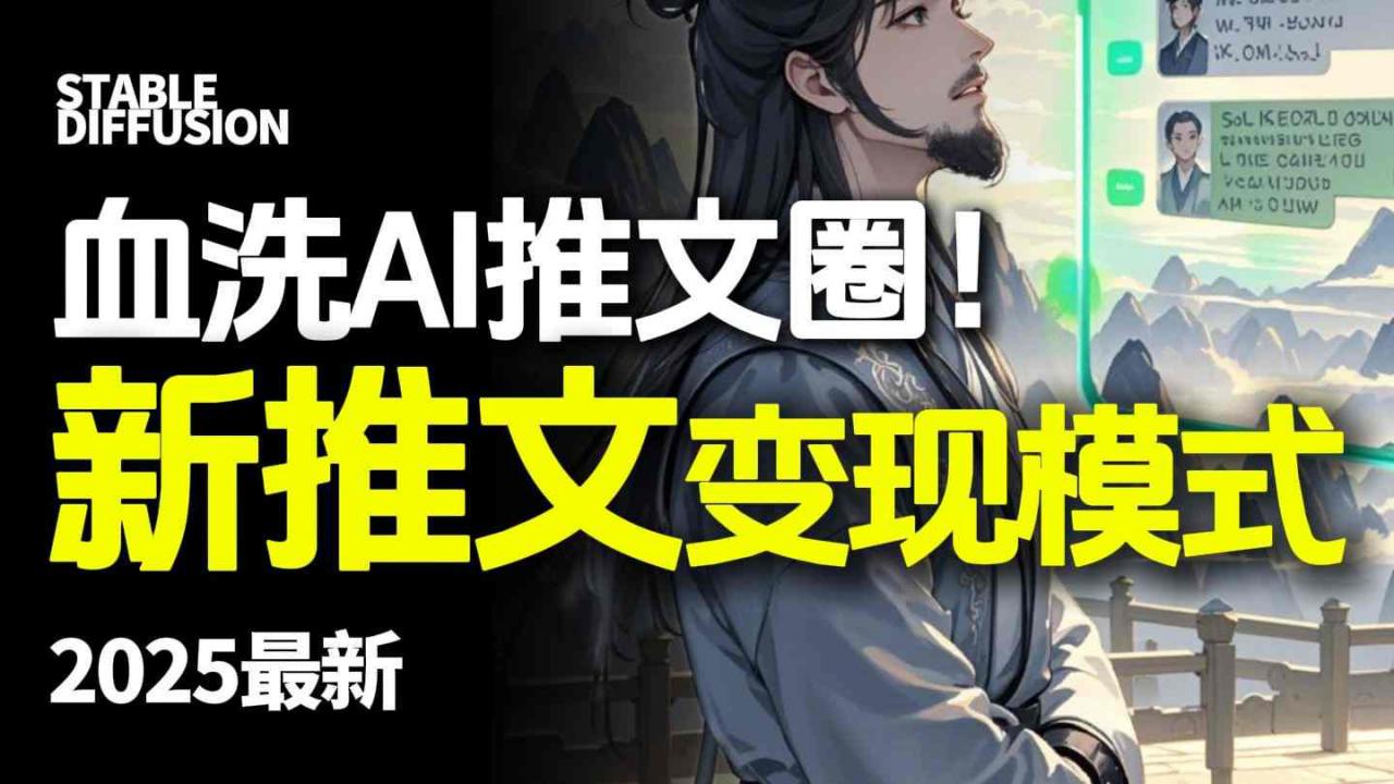 最新AI动态电影漫画小说推文，全流程实操教学，小白也能月入1W+-升阶有道