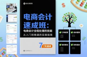 电商会计速成班,电商会计全程处理的技能-升阶有道