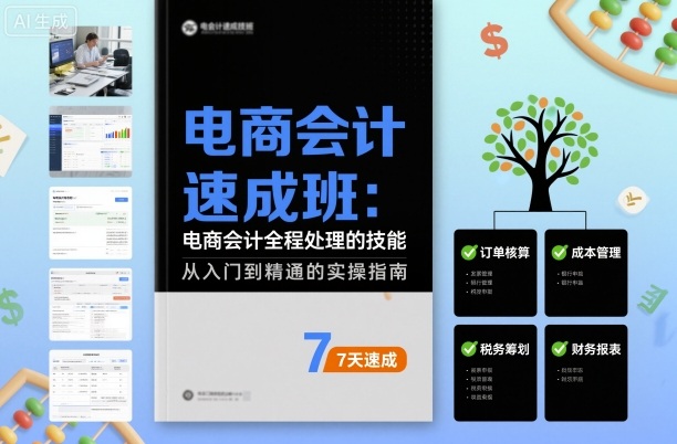 电商会计速成班，电商会计全程处理的技能-升阶有道
