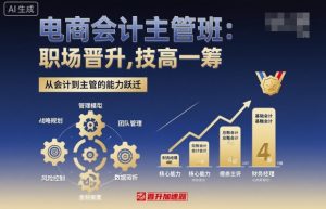 电商会计主管班,职场晋升,技高一筹-升阶有道