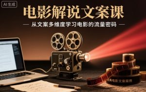 电影解说文案课,从文案多维度学习电影的流量密码-升阶有道
