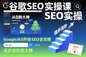 谷歌SEO实操课,Google从0开始SEO全攻略,逐步进阶到大神-升阶有道