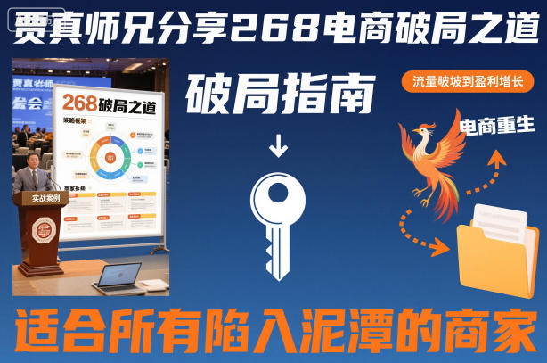 贾真师兄分享268电商破局之道-适合所有陷入泥潭的商家-升阶有道