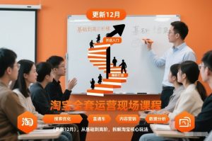 淘宝全套运营现场课程（更新12月），从基础到高阶，拆解淘宝核心玩法-升阶有道
