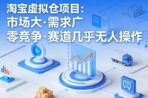 淘宝虚拟仓项目,市场大,需求广,零竞争,赛道几乎没人操作-升阶有道