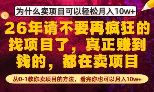 为什么真正賺到钱的都在卖项目,从0-1教你卖项目的方法,看完你也可以月入10w+【揭秘】-升阶有道