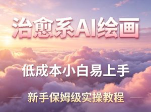 治愈系AI绘画提示词项目，低成本小白易上手，每天10分钟，新手保姆级实操教程-升阶有道