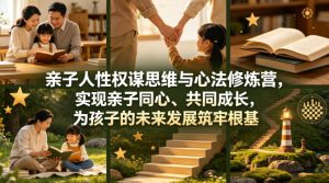 亲子人性权谋思维与心法修炼营，实现亲子同心、共同成长，为孩子的未来发展筑牢根基【音频】-升阶有道
