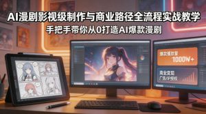 AI漫剧影视级制作与商业路径全流程实战教学，手带你从0打造AI爆款漫剧-升阶有道
