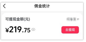 AI图文带货项目，操作2周卖出37件，已结算佣金219-升阶有道